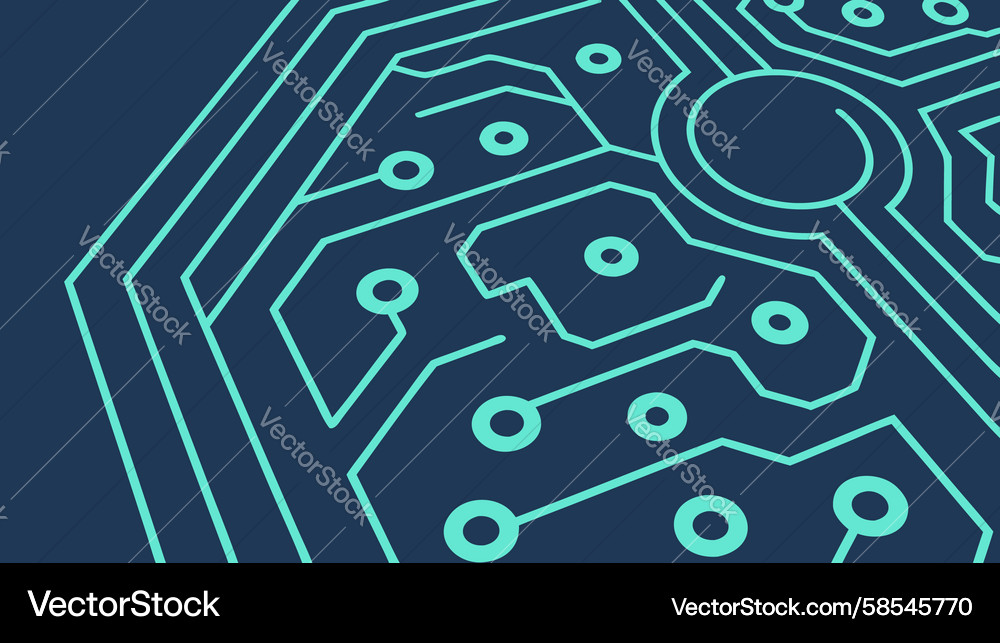 Tech Circuit Pattern Background Vector Image