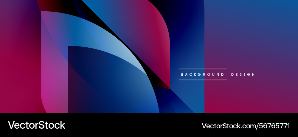 Abstract gradient shapes overlap creating dynamic vector image