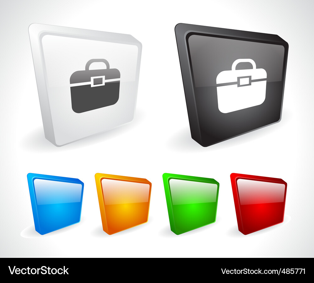 Color 3d buttons for web Vector Image