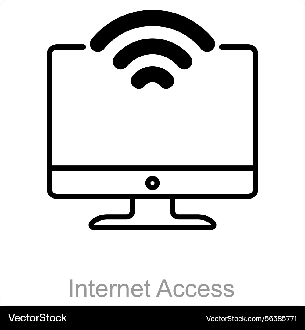 Internet access icon concept Vector Image