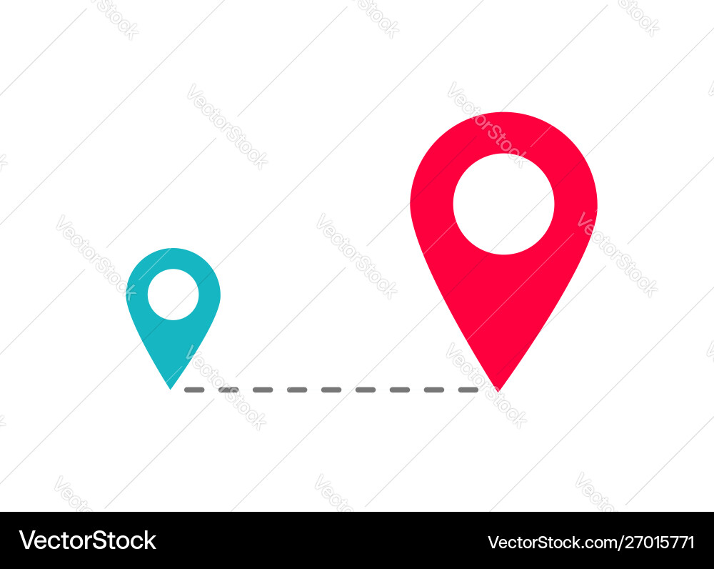 Map Pin Route Markers vector image