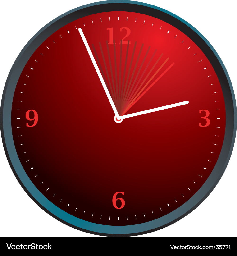 Modern Clock Display Vector Image