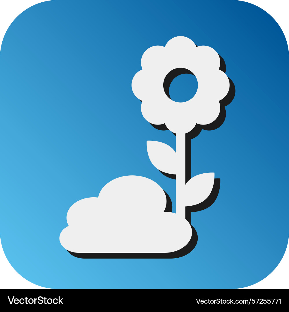 Spring glyph gradient background icon Vector Image