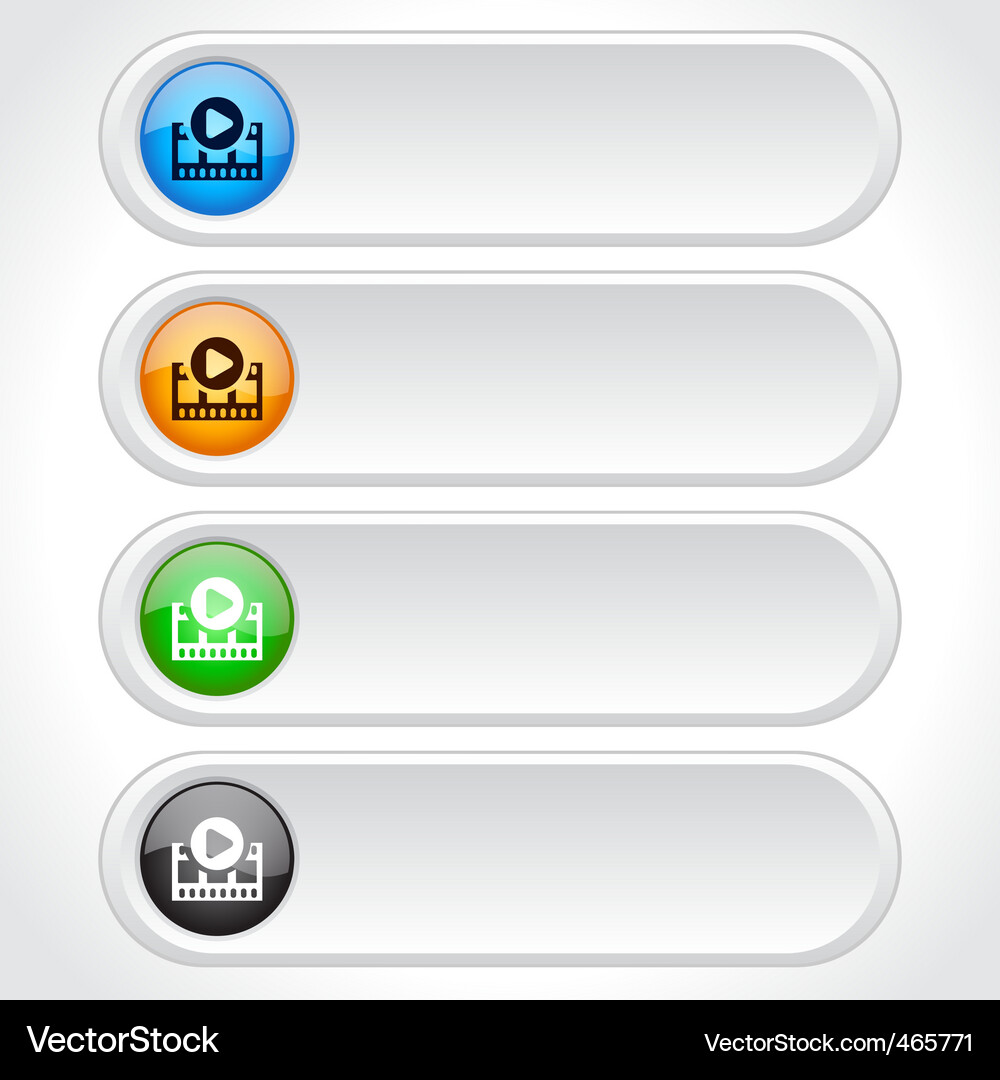 Website Buttons - Modern Menu Vector Image