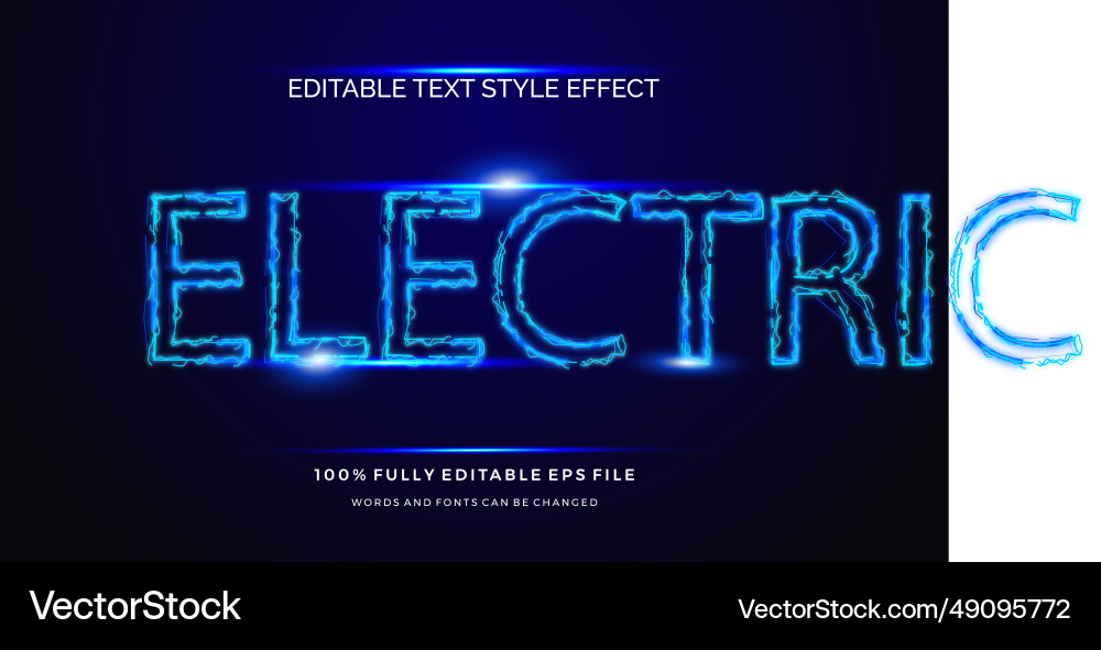 Modern editable text style effect ve vector image