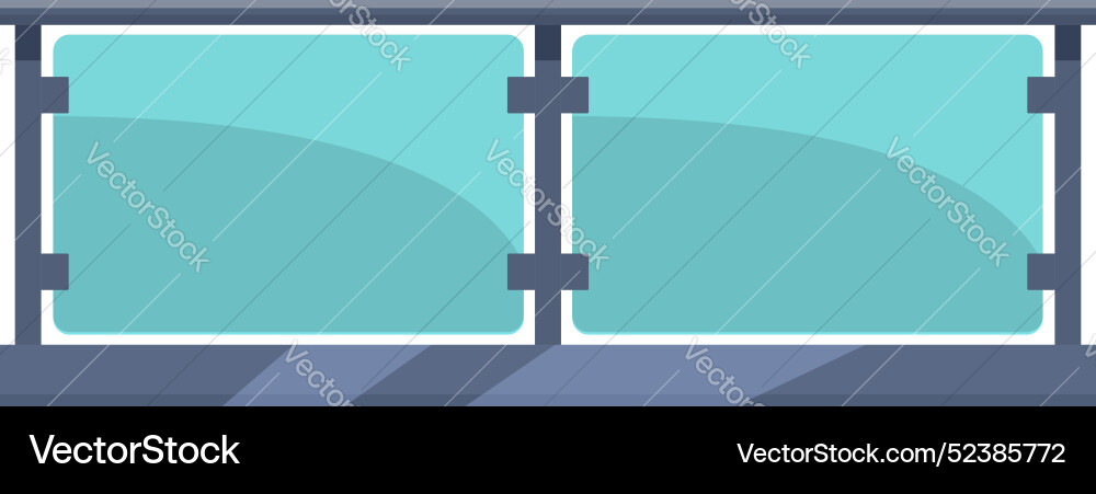 Modern glass balcony railing protecting from Vector Image
