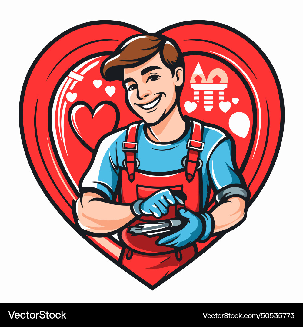 A smiling man playing video game with joystick Vector Image