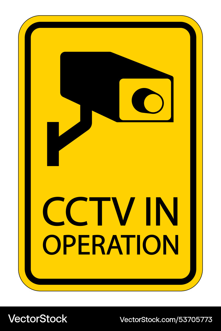 Cctv Überwachungswarnzeichen Grafikdesign Cctv Überwachungswarnzeichen Grafikdesign vektorbild
