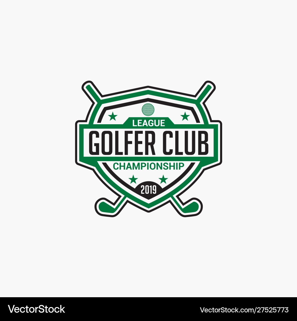 Golf Club Logo Badge Vector Image