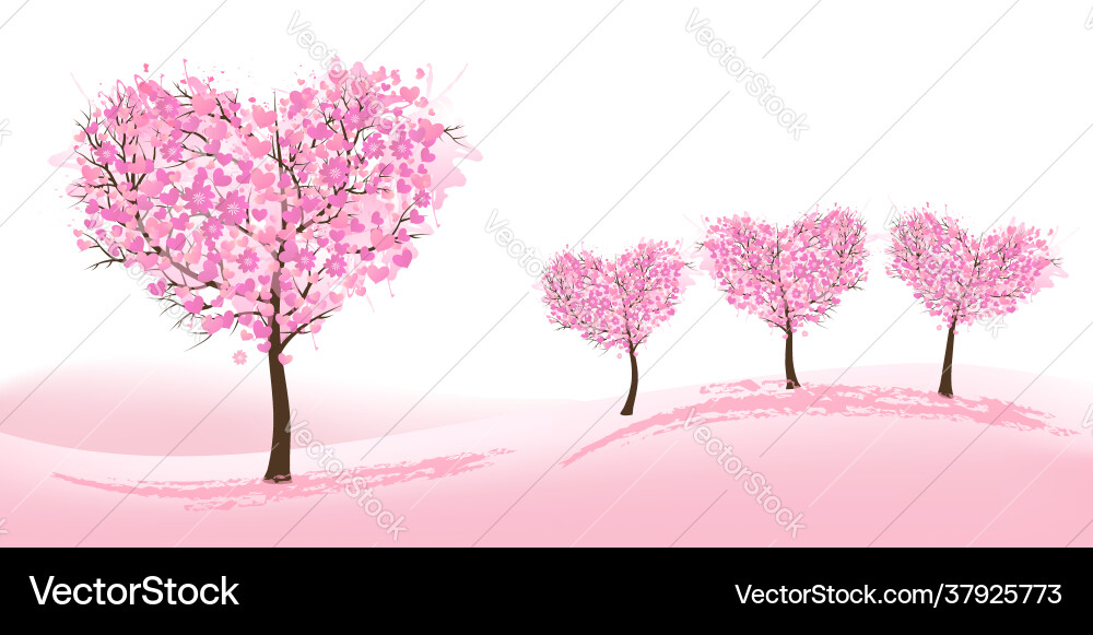 Nature background with stylized trees Nature background with stylized trees vector image