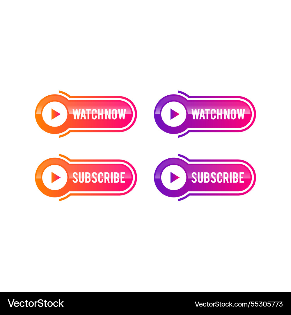 Set of 3d web buttons action button hand cursor Set of 3d web buttons action button hand cursor Vector Image