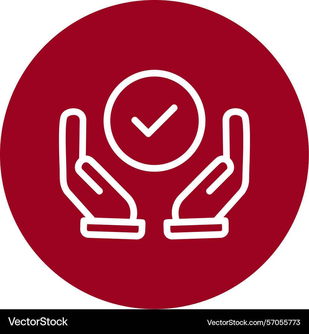 Trust line circle style icon design Vector Image