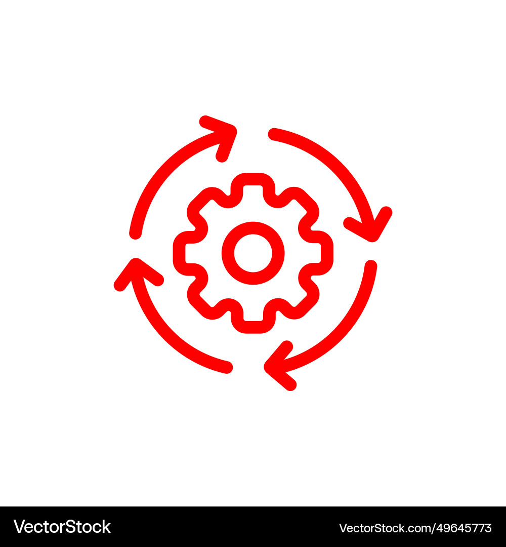 Workflow icon in line style Workflow icon in line style vector image