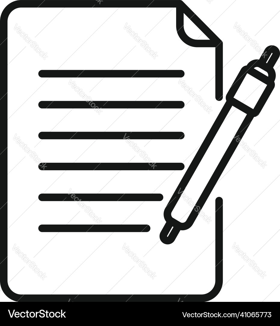 Writing paper icon outline text message Writing paper icon outline text message vector image