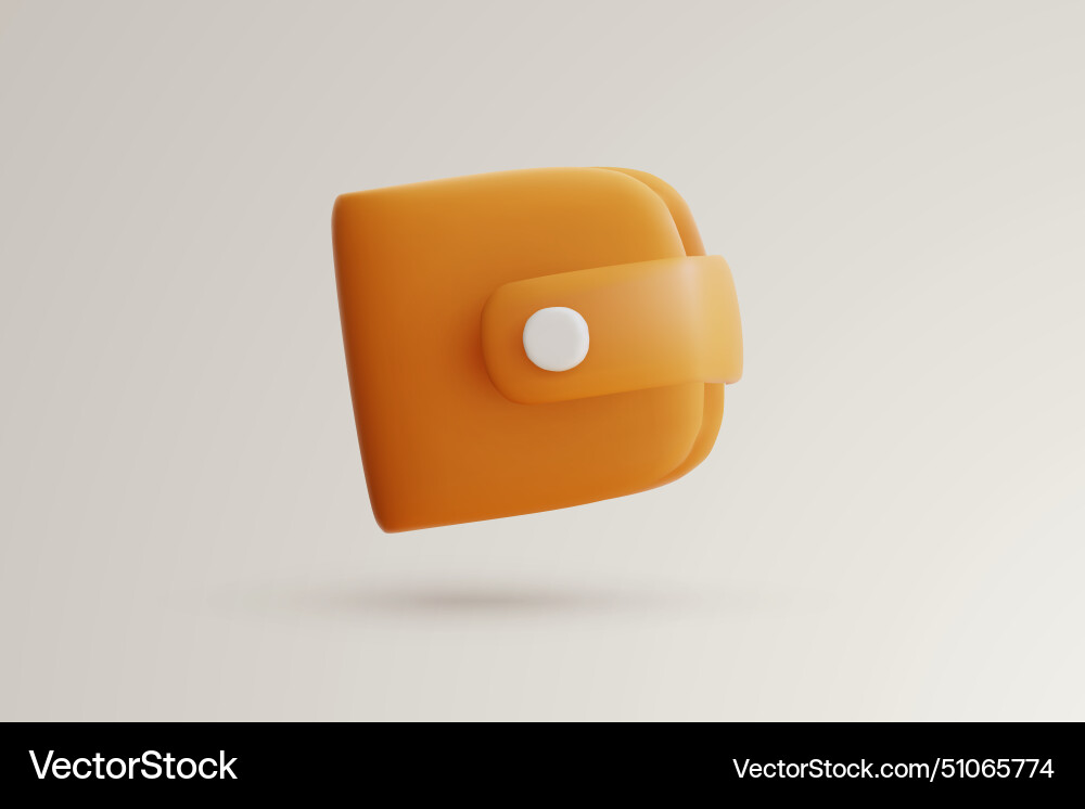 3d money wallet saving icon concept Royalty Free Vector