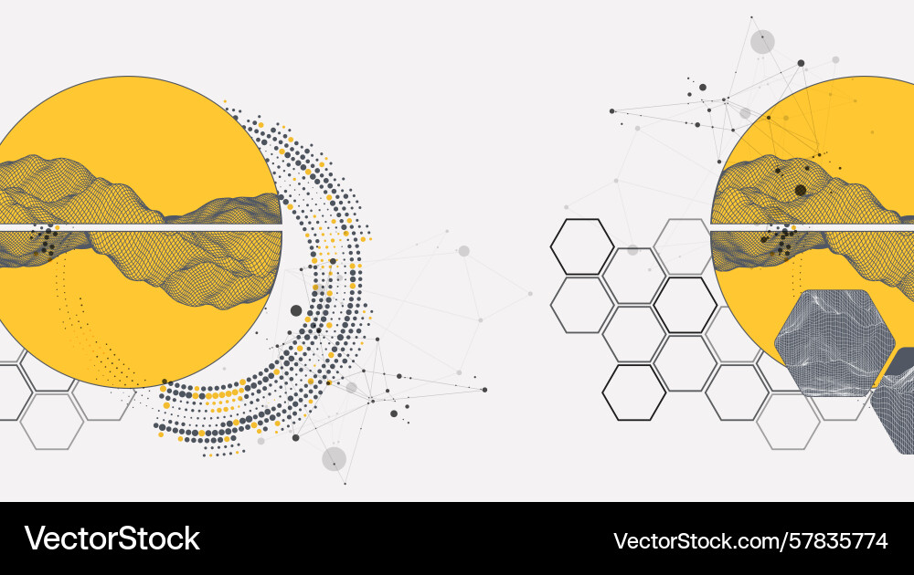 Abstract wireframe background modern science Vector Image