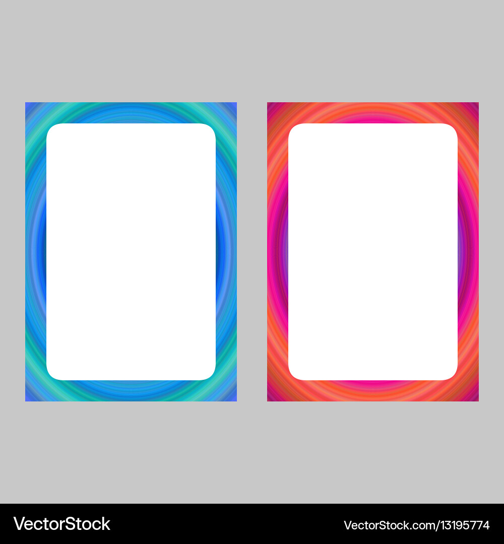 Colorful computer art design frame set Vector Image