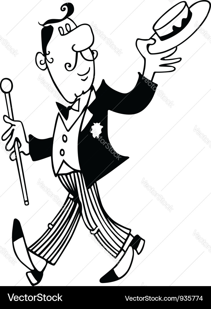 Dapper Gentleman Vector Image