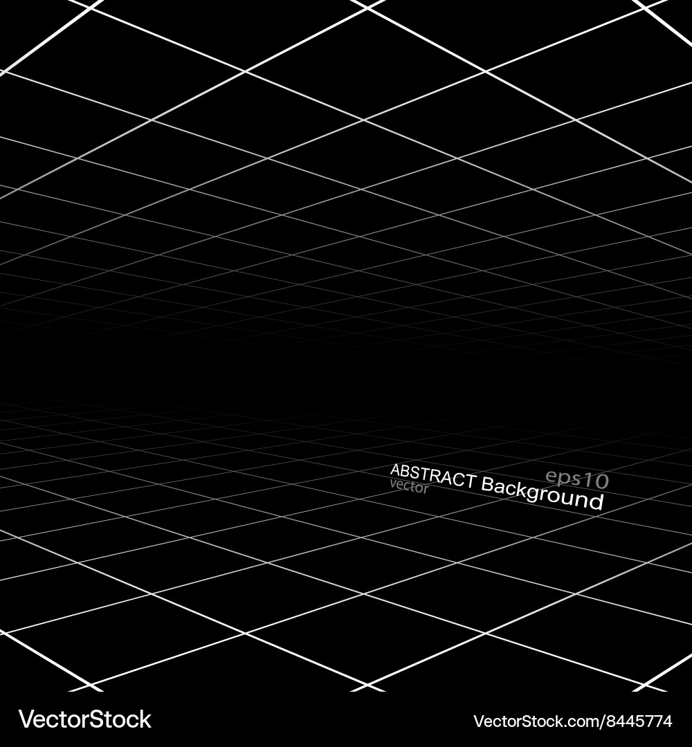 Dark Space - Abstract Grid Background vector image