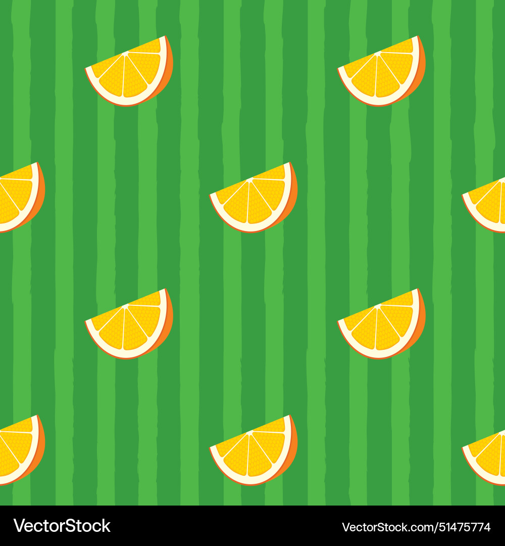 Fruit seamless pattern with sliced oranges Fruit seamless pattern with sliced oranges vector image