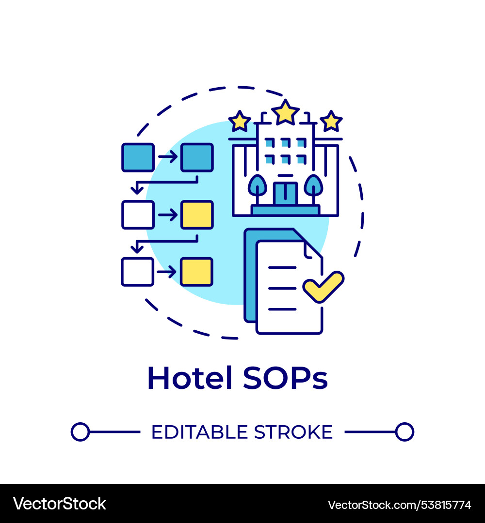 Hotel sops multi color concept icon Hotel sops multi color concept icon vector image