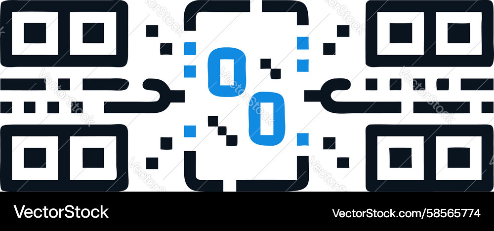 QR Code Digital Processor Vector Image