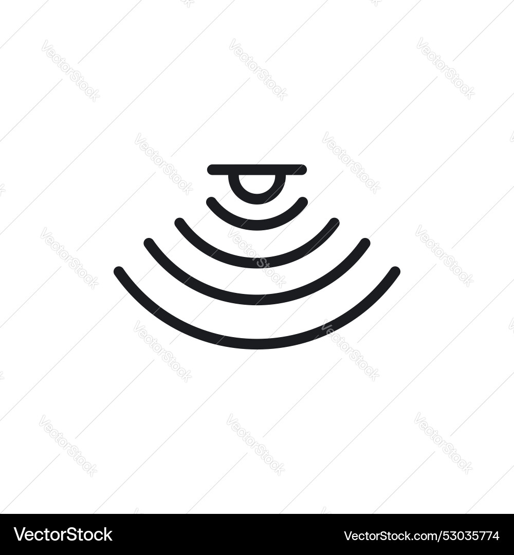 Sensor icon set security motion detector Vector Image