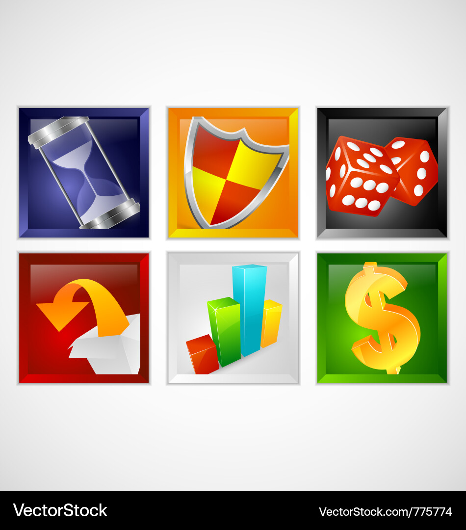Symbol Buttons für Web UI vektorbild