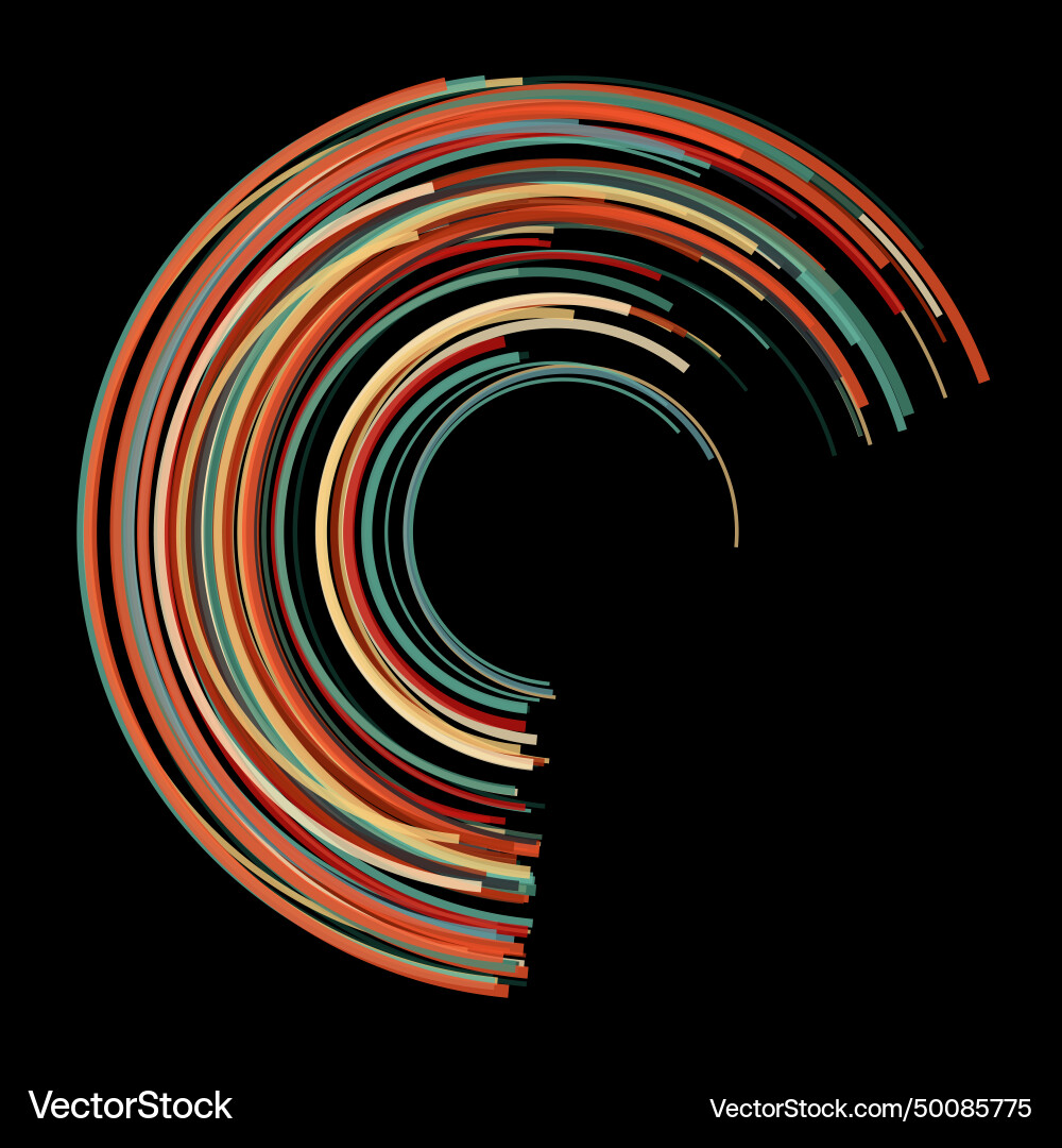 Abstract background with retro lines logo design vector image