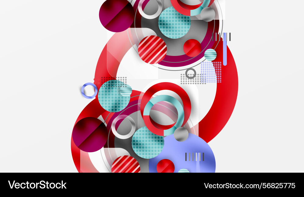 Abstract design features overlapping circles Abstract design features overlapping circles vector image