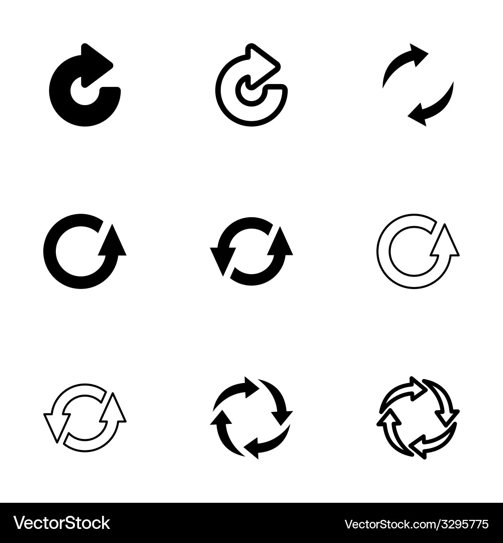 Circular Refresh Icon Set vector image