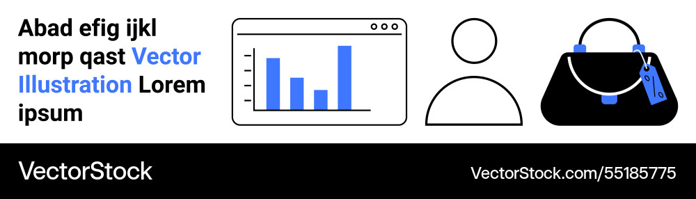 Digital analytics bar graph user profile Digital analytics bar graph user profile vector image