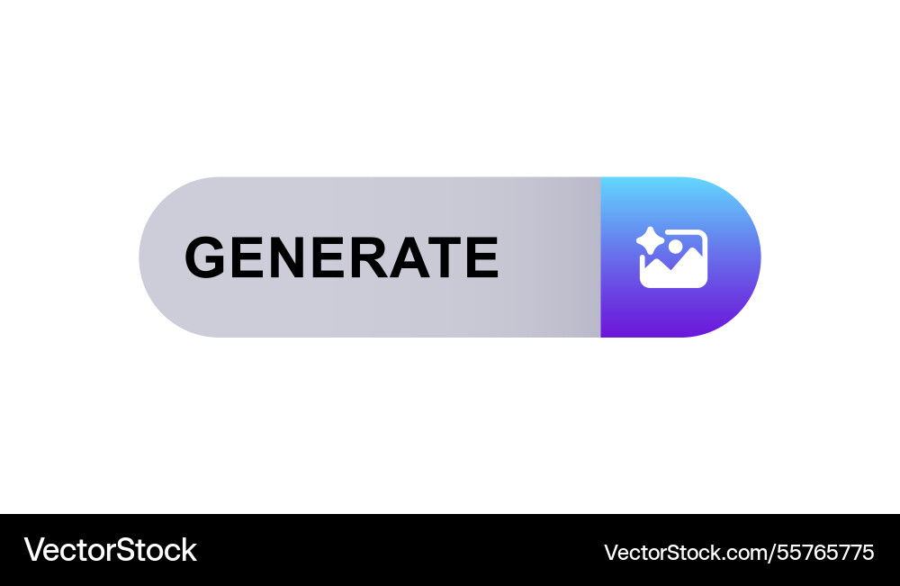 Generate button with icon for image creation vector image