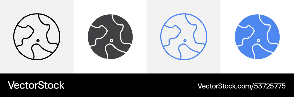 Globe icon set use for web Vector Image