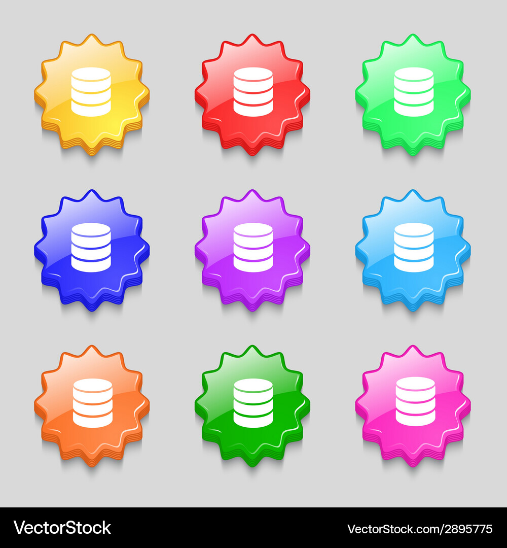 Hard disk and database sign icon flash drive stick Vector Image