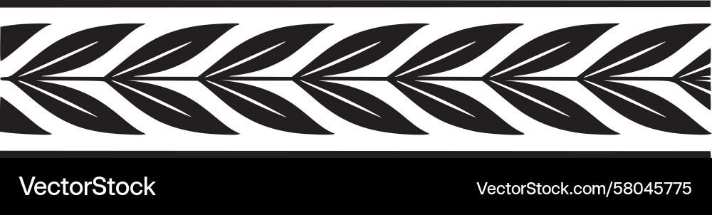 Leaf Border Pattern Vector Image