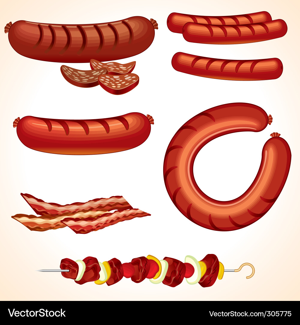 Meat Selection Set Vector Image
