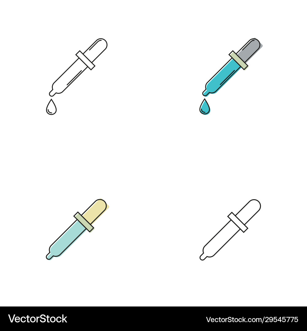 Pipette in linear style vector image