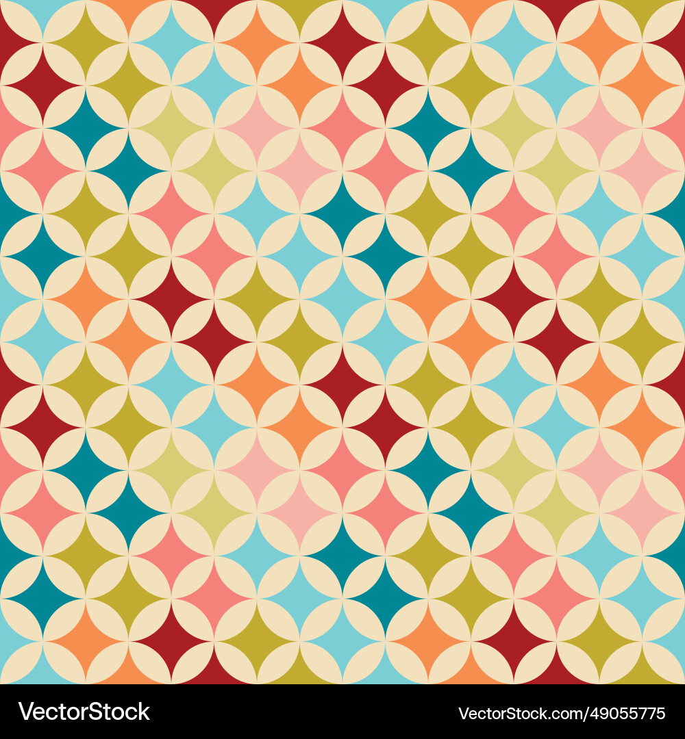 Retro geometric seamless pattern image Royalty Free Vector