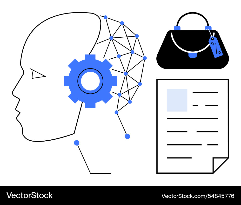 Abstract representation of ai integration Abstract representation of ai integration vector image
