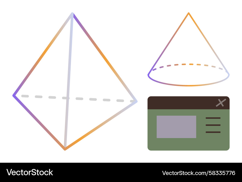Geometric Forms & UI Gradient Vector Image