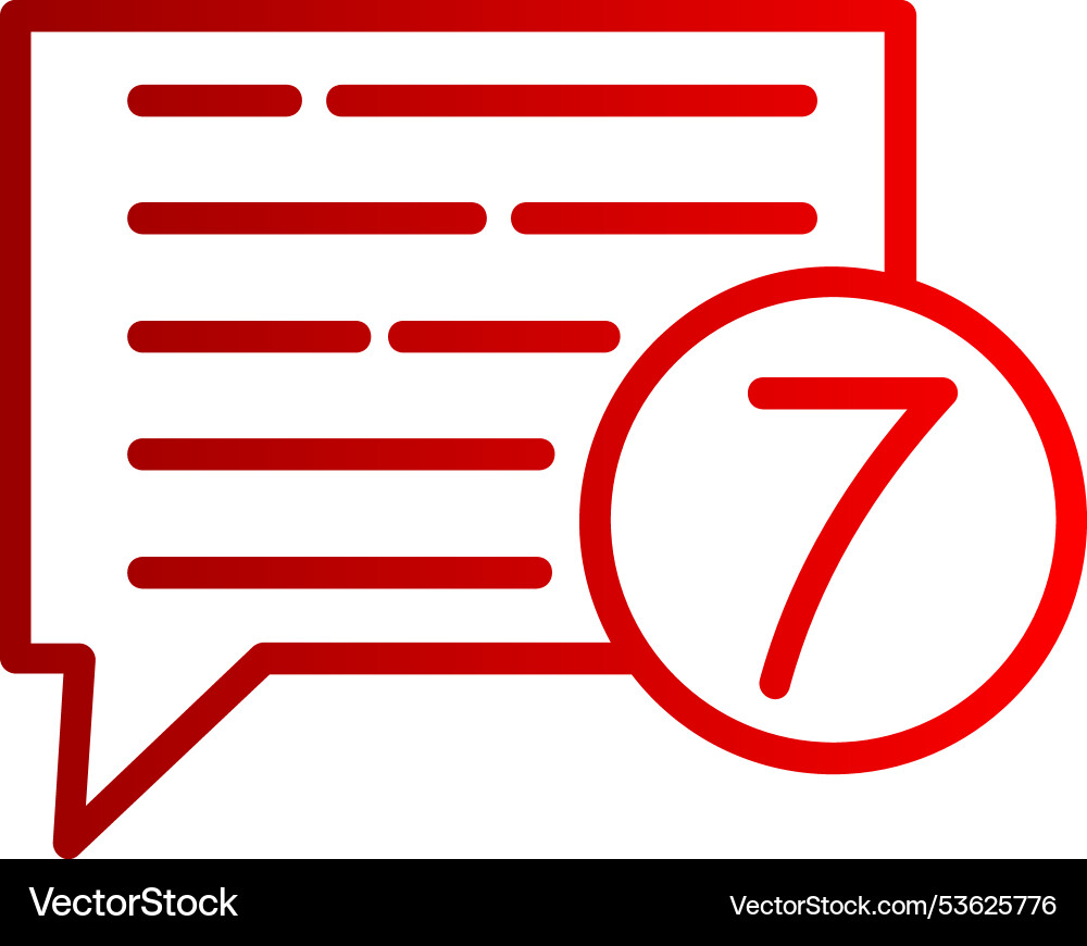 Message line gradient icon Vector Image