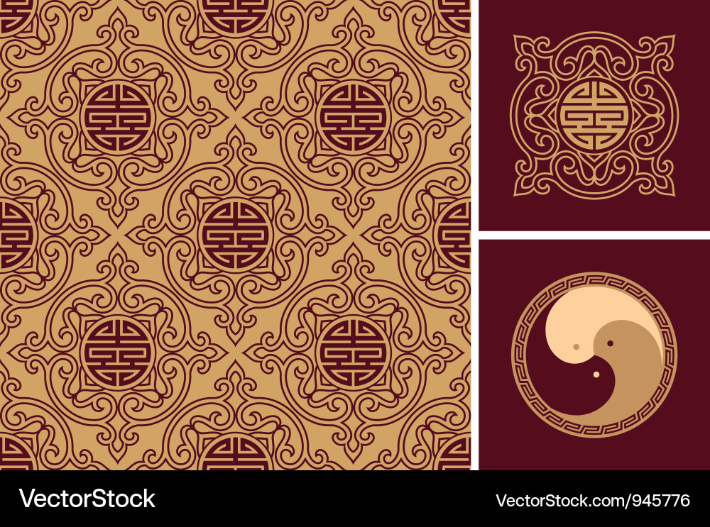 Oriental Pattern Elements vector image