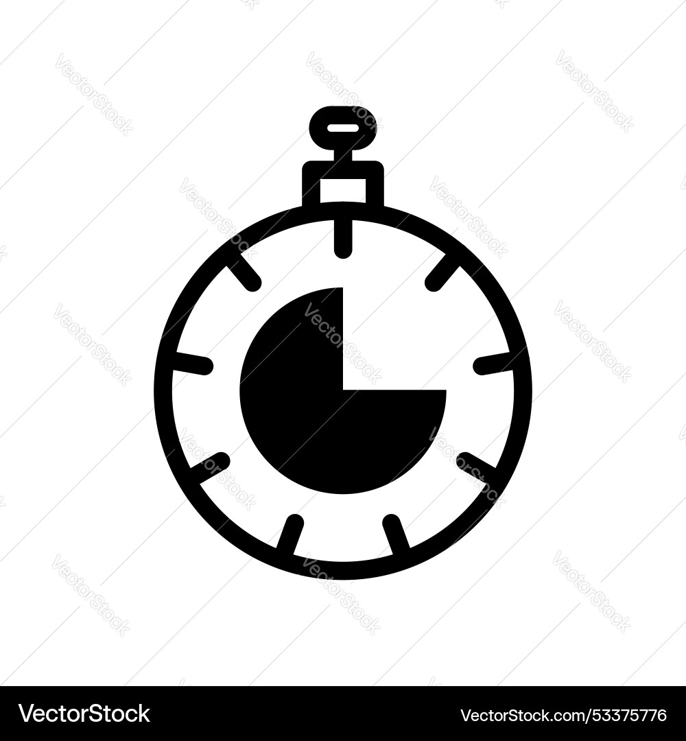 Stopwatch icon set watch clock timer chronometer Vector Image
