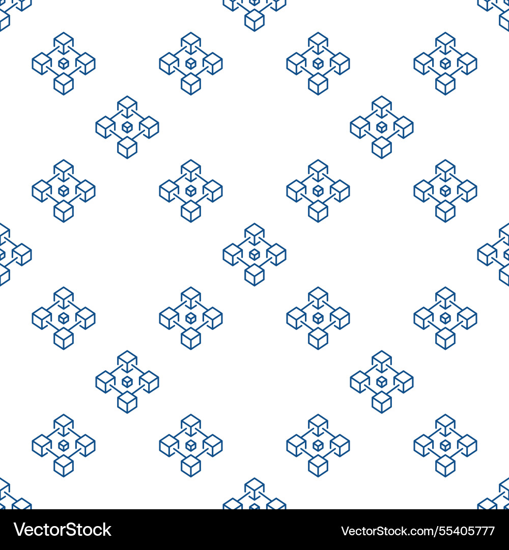 Block chain line seamless pattern vector image