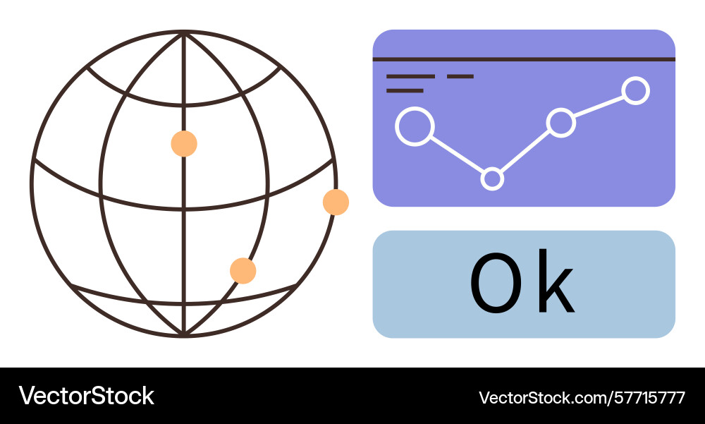 Global connectivity with data visualization and Global connectivity with data visualization and vector image