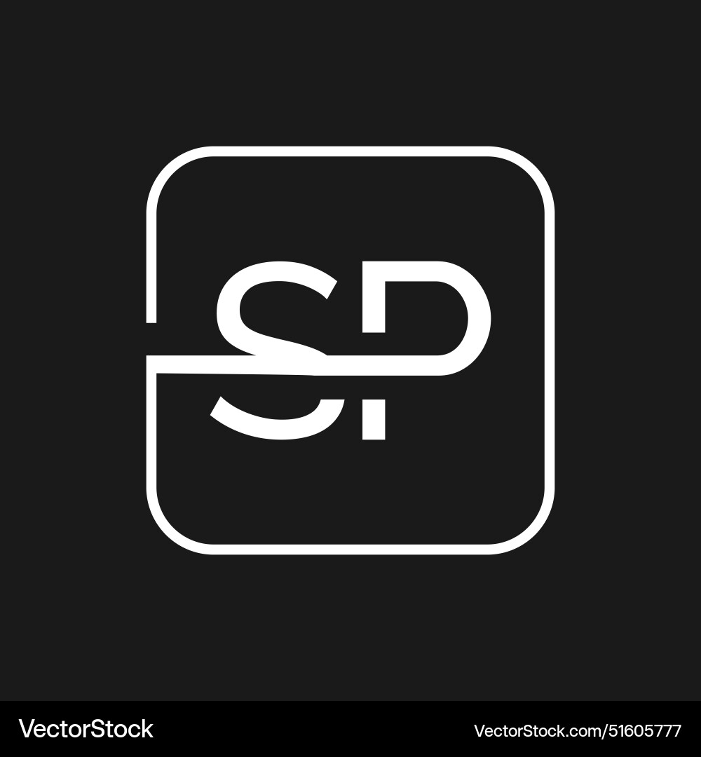 Initial sp letters square shape icon logo design – Royalty-Free Vector ...