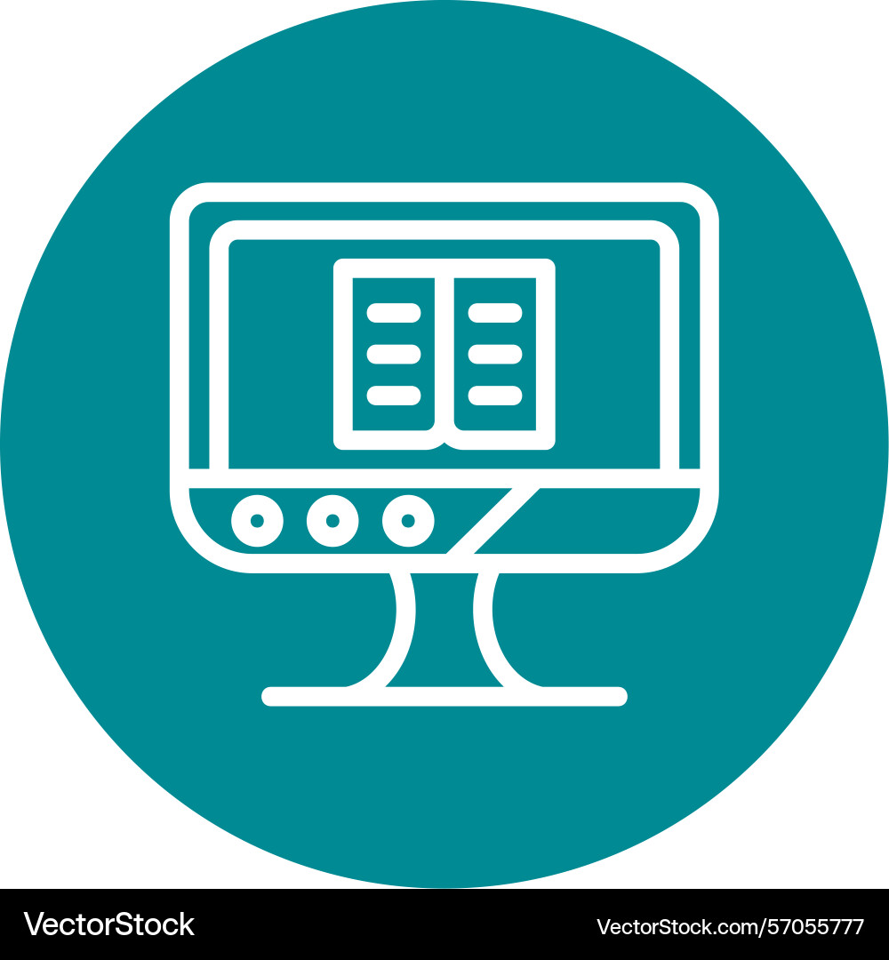 Learning path line circle style icon design Vector Image