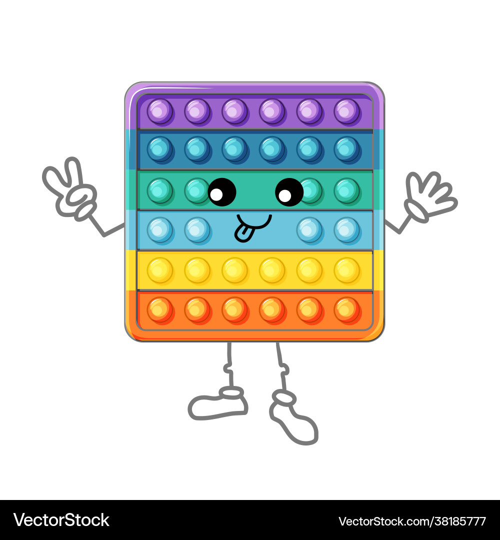 Mischievous smile pop it is a touch toy Mischievous smile pop it is a touch toy vector image
