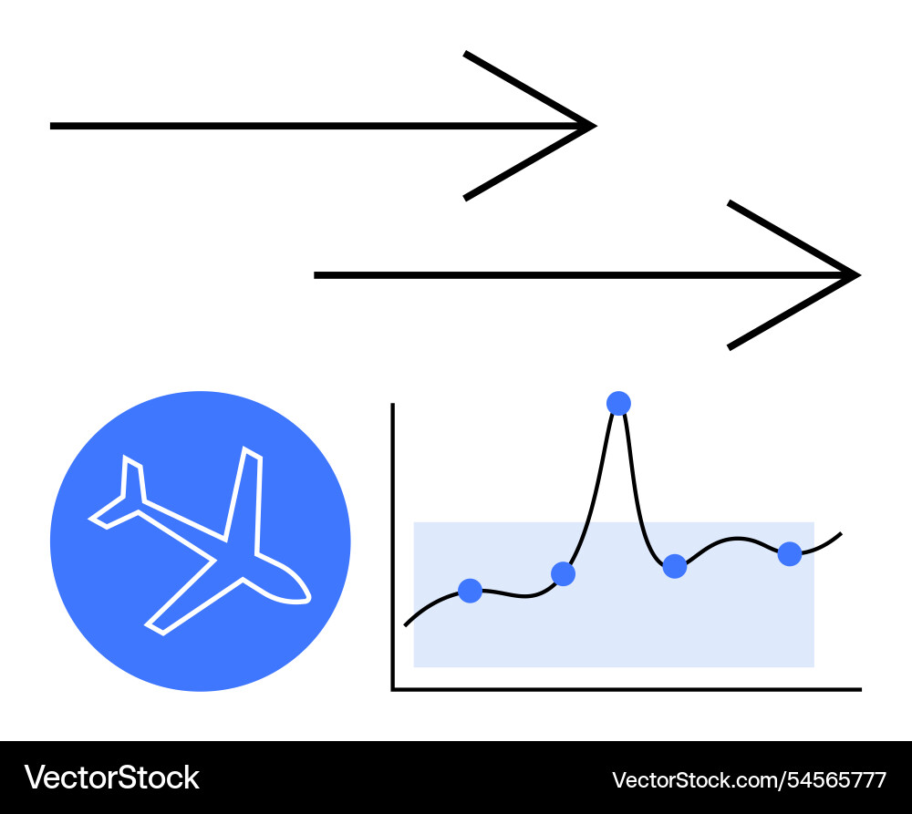 Navigating growth and predictive analysis Navigating growth and predictive analysis vector image